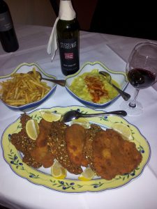 Schnitzel-Essen